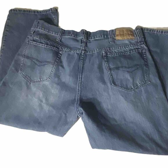 Izod Mens Relaxed Fit Blue Jeans 44x30 Cotton Blend Denim Casual Pants - Picture 12 of 13